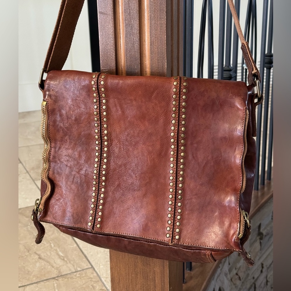 Stunning 🤩 Campomaggi x Free People embellished leather bag vintage - RARE